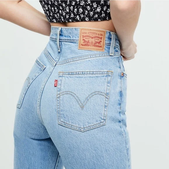 Levi's 501 Straight High Rise Blue Jeans - Picture 5 of 13